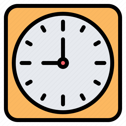 Clock, wall clock, time, timer, hour, square, electronics icon - Download on Iconfinder