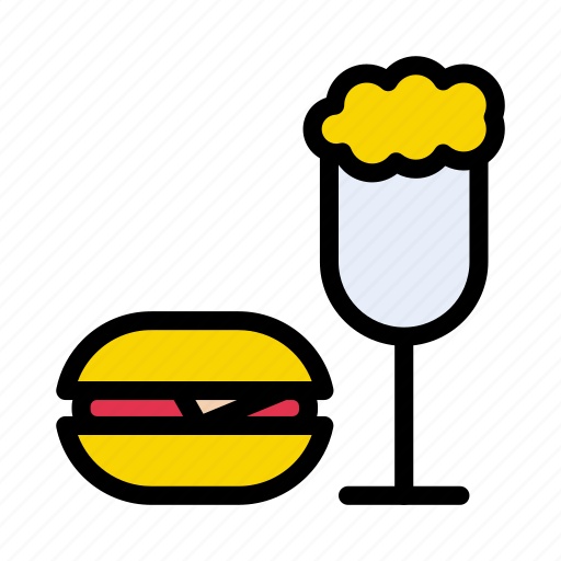 Fastfood, glass, drink, beer, burger icon - Download on Iconfinder