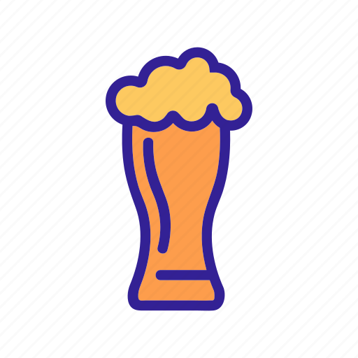Alcohol, bar, beer, brewery, contour, glass, pub icon - Download on Iconfinder