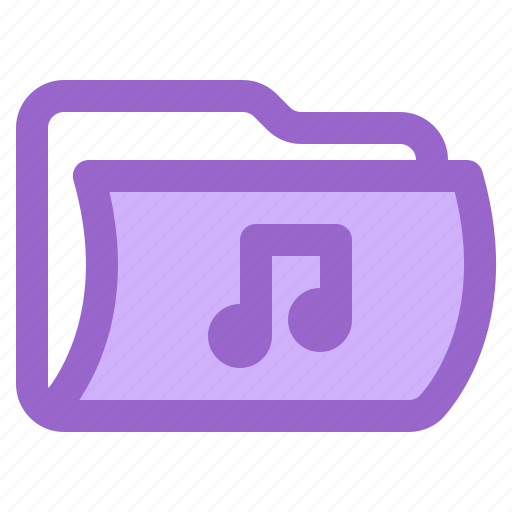 Music, melody, clef, song, audio, file, folder icon - Download on Iconfinder