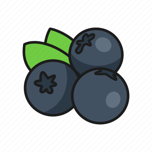 Berries, berry, bilberries, nature, plant icon - Download on Iconfinder