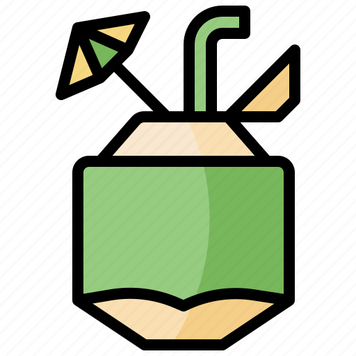 Alcohol, and, cocktail, coconut, drink, food, restaurant icon - Download on Iconfinder
