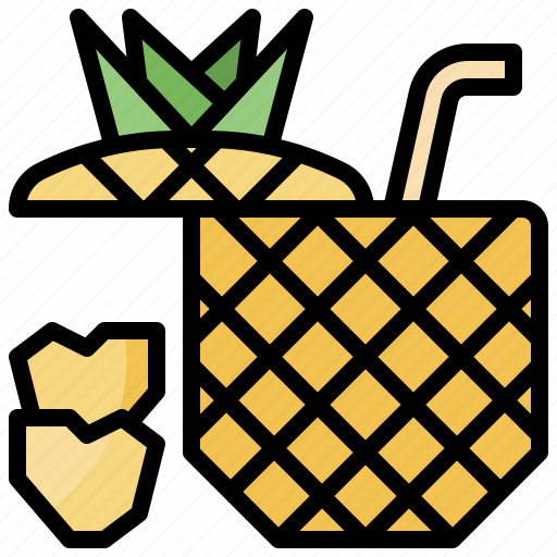 Alcoholic, cocktail, drinks, food, pineapple, pub, restaurant icon - Download on Iconfinder