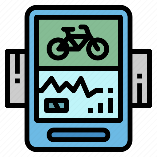 Bicycle, bike, meter, pulsometer, speed icon - Download on Iconfinder