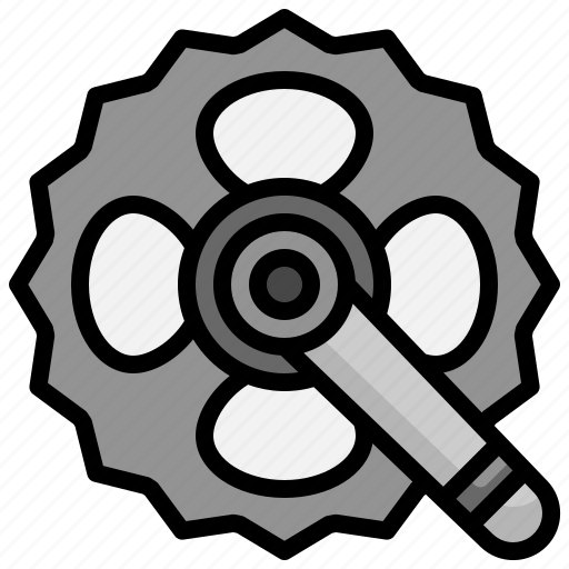 Crankset, transportation, bicycle, gear, cogwheel icon - Download on Iconfinder