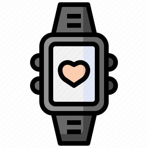 Smart, watch, heart, rate, health, electronics, device icon - Download on Iconfinder