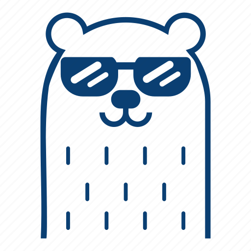 Aniamal, avatar, bear, face, glasses, man, user icon - Download on Iconfinder