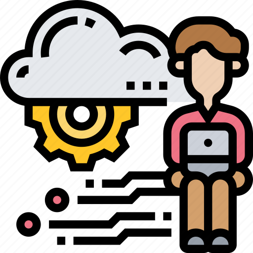 Cloud, service, programming, processor, data icon - Download on Iconfinder