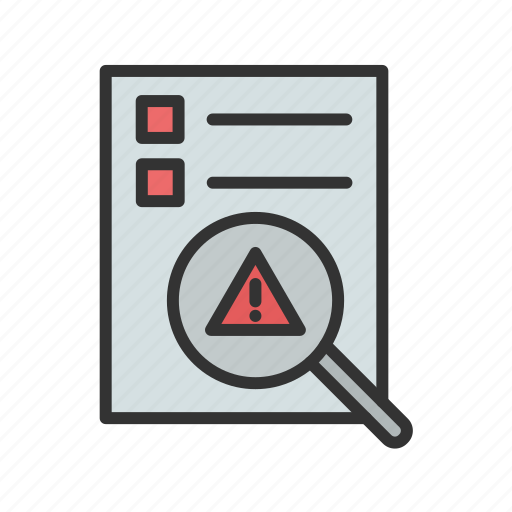 Risk management, assessment, document, proofreading icon - Download on Iconfinder