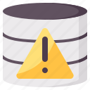 database, error, problem, warning, data