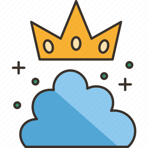 Concurrency, crown, cloud, sparkle, fantasy icon - Download on Iconfinder