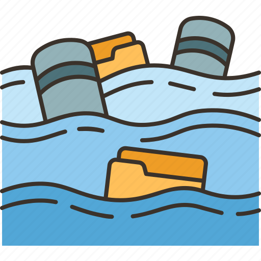 Data, lake, flooding, floating, river icon - Download on Iconfinder