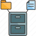 file, system, briefcase, drawer, documents