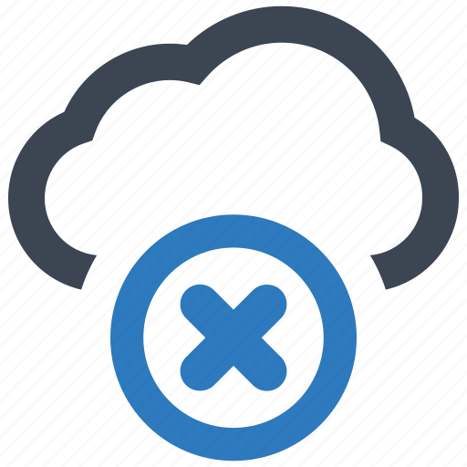 Cloud, error, warning, denied, storage, data, server icon - Download on Iconfinder