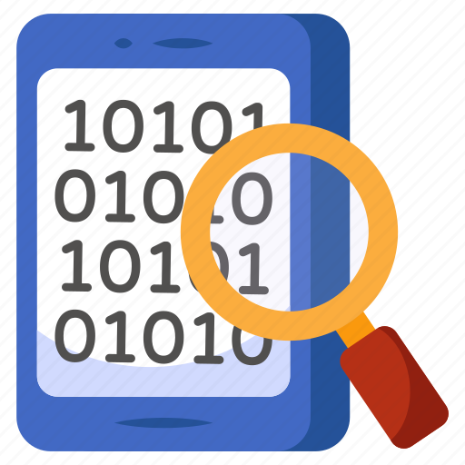 Search binary data, search binary code, digital code, online coding, numeric code icon - Download on Iconfinder