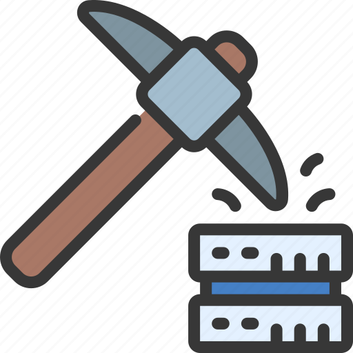 Data, mining, miner, pickaxe icon - Download on Iconfinder