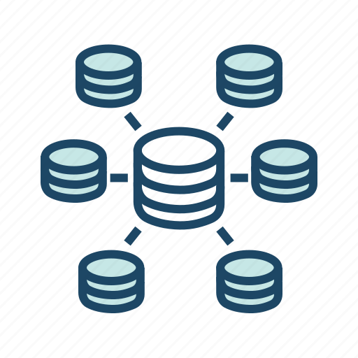 Data source, database network, distributed computing, distributed data, distributed database icon - Download on Iconfinder