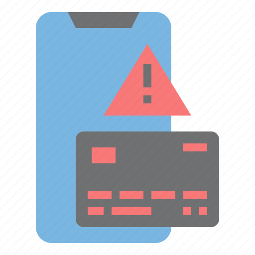 Credit, card, smartphone, online, warning, aleart, notification icon - Download on Iconfinder
