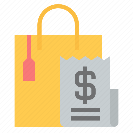 Shopping, bag, receipt, invoice, payment, dollar, commerce icon - Download on Iconfinder