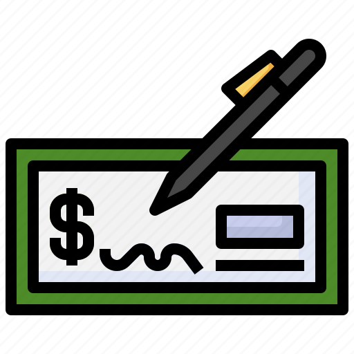 Cheque, check, dollar, banking, writing, tool icon - Download on Iconfinder