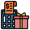 bill, box, gift, invoice, payment, receipt