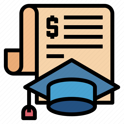 Bill, education, graduation, hat, invoice, payment, receipt icon - Download on Iconfinder
