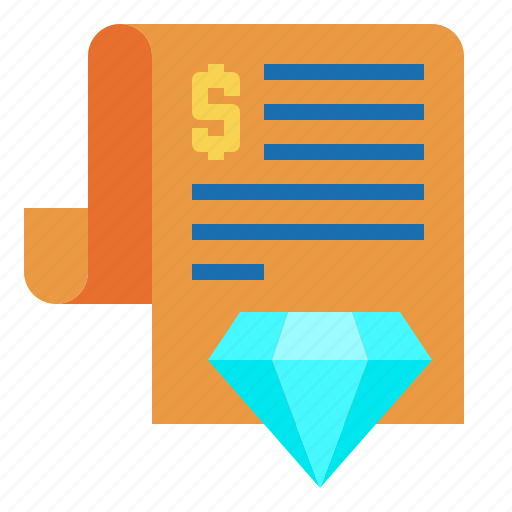 Bill, diamond, gem, invoice, payment, receipt icon - Download on Iconfinder