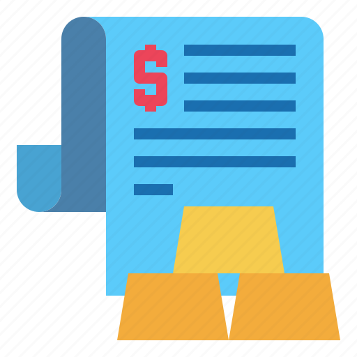 Bill, gold, invoice, payment, receipt icon - Download on Iconfinder