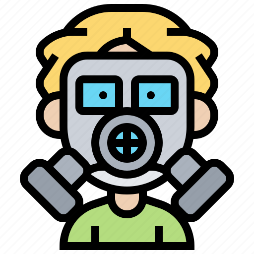 Gas, inhale, mask, protection, toxic icon - Download on Iconfinder
