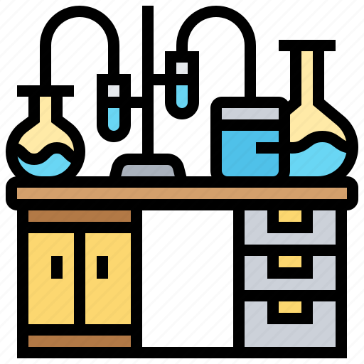 Bench, chemical, equipment, experiment, laboratory icon - Download on Iconfinder
