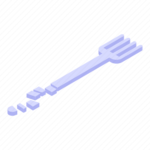 Biodegradable, fork, isometric icon - Download on Iconfinder