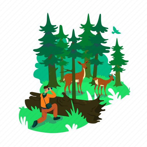 Forest, deer, woods, photography, wildlife illustration - Download on Iconfinder