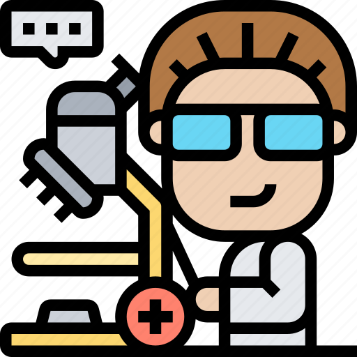 Bioengineering, laboratory, microscope, researcher, project icon - Download on Iconfinder