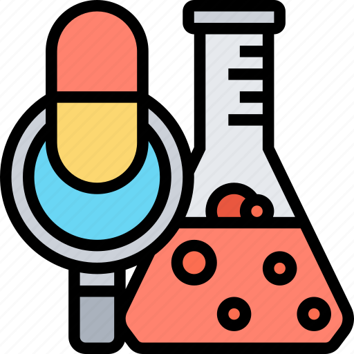 Drug, discovery, flask, chemical, synthesis icon - Download on Iconfinder