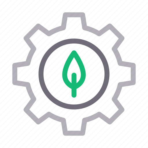 Bio, cogwheel, energy, green, leaf icon - Download on Iconfinder
