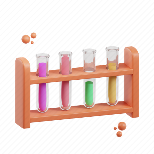 Test, tube, test tube, laboratory, science, research, lab 3D illustration - Download on Iconfinder