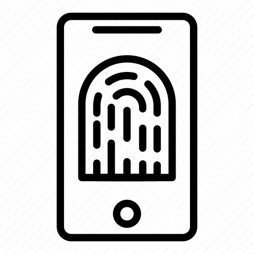 Computer, fingerprint, hand, identification, shopping, silhouette, smartphone icon - Download on Iconfinder