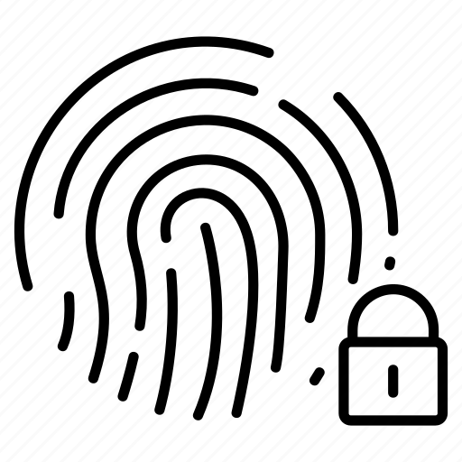 Fingerprint, authentication, identification, biometrics, access, shield, lock icon - Download on Iconfinder