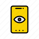 eye, scan, security, mobile, view
