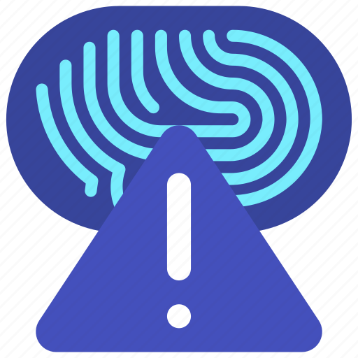 Thumb, print, error, biometrics, warning icon - Download on Iconfinder