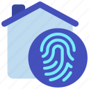 thumb, print, house, home, biometrics