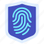 thumb, print, shield, biometrics, security 