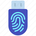 thumb, print, usb, stick, biometrics