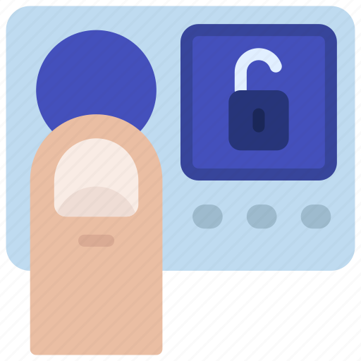 Thumb, unlock, machine, biometrics, locked icon - Download on Iconfinder