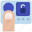 thumb, unlock, machine, biometrics, locked 
