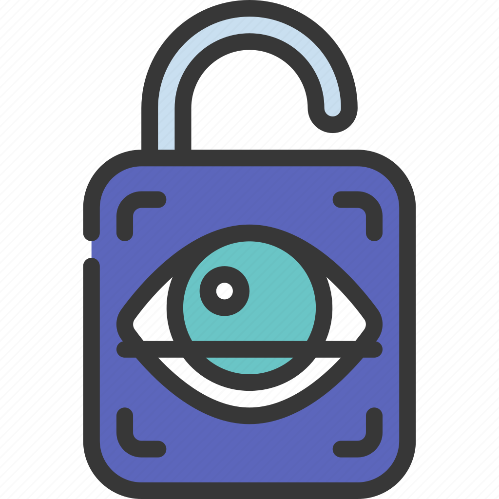 Retina, scan, lock, biometrics, unlock icon - Download on Iconfinder