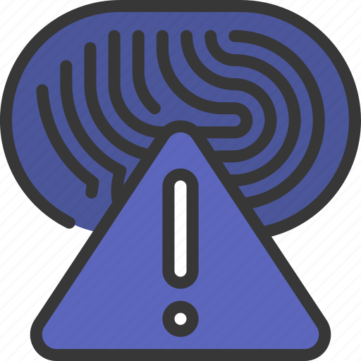 Thumb, print, error, biometrics, warning icon - Download on Iconfinder