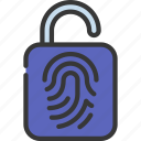 thumb, print, lock, biometrics, unlock