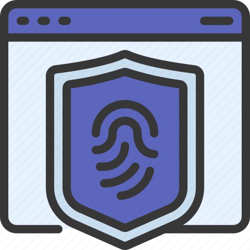 Website, thumb, print, shield, biometrics, security icon - Download on Iconfinder