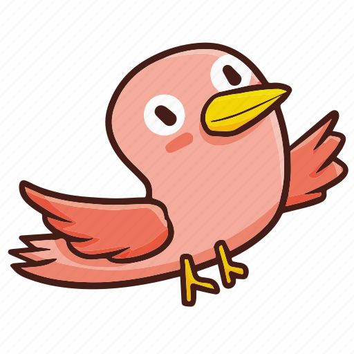 Bird, pink, fly, animal, nature, ecology, environment icon - Download on Iconfinder